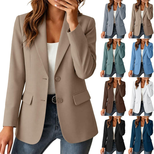 Blazers for Women Business Casual Open Front Office Work Button Jackets | Blazer For Women Business Casual Oversized Long Sleeve Open Front Work Office Blazer Lapel Fall Jackets