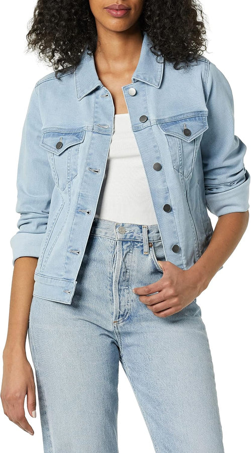 Amazon Essentials Women's Regular-Fit Denim Jean Jacket (Available in Plus Size)